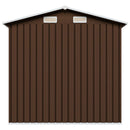 vidaXL barna acél kerti fészer 204 x 132 x 186 cm
