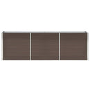 vidaXL barna horganyzott acél kerti magaságyás 240 x 40 x 77 cm