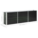 vidaXL antracitszürke horganyzott acél kerti magaságyás 240x40x77 cm