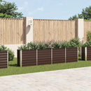 vidaXL barna horganyzott acél kerti magaságyás 320 x 40 x 77 cm