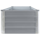 vidaXL szürke horganyzott acél kerti magaságyás 320 x 40 x 45 cm