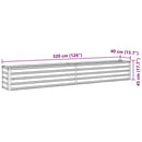 vidaXL zöld horganyzott acél kerti magaságyás 320 x 40 x 45 cm