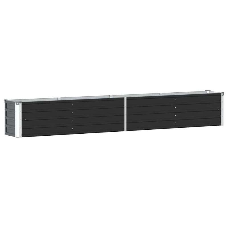 vidaXL antracitszürke horganyzott acél kerti magaságyás 320x40x45 cm