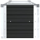 vidaXL antracitszürke horganyzott acél kerti magaságyás 320x40x45 cm