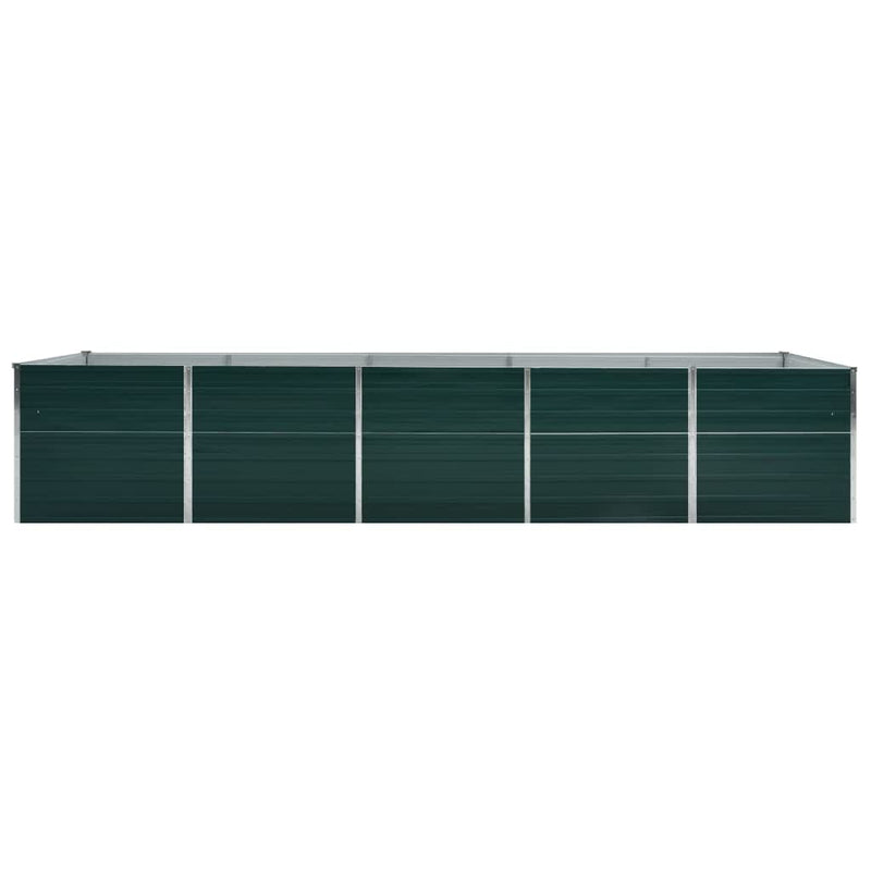 vidaXL zöld horganyzott acél kerti magaságyás 400 x 80 x 45 cm