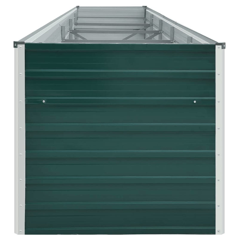 vidaXL zöld horganyzott acél kerti magaságyás 400 x 80 x 45 cm