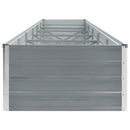 vidaXL szürke horganyzott acél kerti magaságyás 480 x 80 x 45 cm