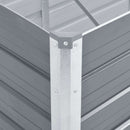 vidaXL szürke horganyzott acél kerti magaságyás 480 x 80 x 45 cm