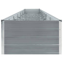vidaXL szürke horganyzott acél kerti magaságyás 600 x 80 x 45 cm