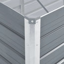 vidaXL szürke horganyzott acél kerti magaságyás 600 x 80 x 45 cm