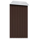 vidaXL barna horganyzott acél kerti tűzifatároló 330 x 84 x 152 cm