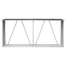 vidaXL barna horganyzott acél kerti tűzifatároló 330 x 84 x 152 cm