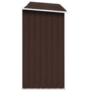 vidaXL barna horganyzott acél kerti tűzifatároló 330 x 84 x 152 cm