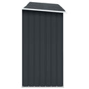 vidaXL antracit horganyzott acél kerti tűzifatároló 330 x 84 x 152 cm