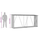 vidaXL antracit horganyzott acél kerti tűzifatároló 330 x 84 x 152 cm