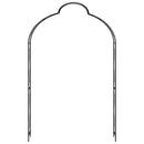 vidaXL fekete vas kerti boltív kapuval 150 x 34 x 240 cm
