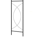 vidaXL fekete vas kerti boltív kapuval 150 x 34 x 240 cm