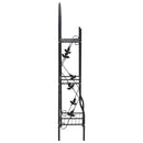 vidaXL háromszintes fekete vas virágtartó állvány 52 x 28 x 128 cm