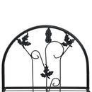 vidaXL háromszintes fekete vas virágtartó állvány 52 x 28 x 128 cm