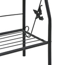 vidaXL háromszintes fekete vas virágtartó állvány 52 x 28 x 128 cm