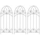 vidaXL 3 db fekete vas növényfuttató állvány 40 x 100 cm