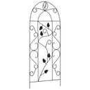 vidaXL 3 db fekete vas növényfuttató állvány 40 x 100 cm