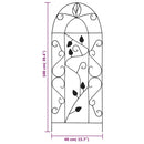 vidaXL 3 db fekete vas növényfuttató állvány 40 x 100 cm