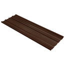 vidaXL Tetőpanel 12 db Barna 129 x 45 cm Horganyzott acél