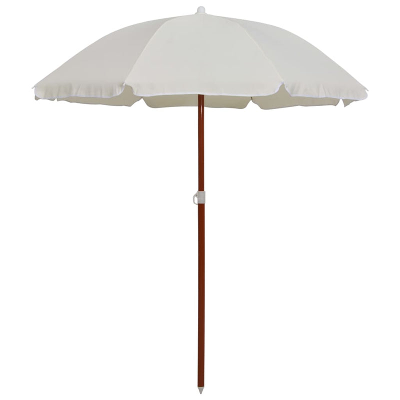 vidaXL homokszínű napernyő acélrúddal 180 cm