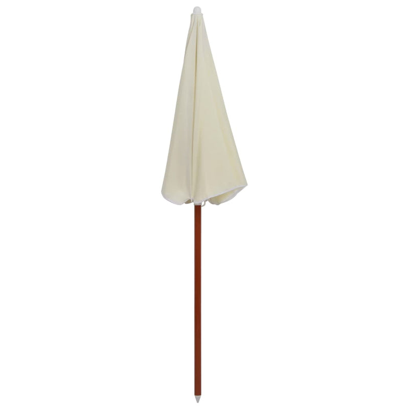 vidaXL homokszínű napernyő acélrúddal 180 cm