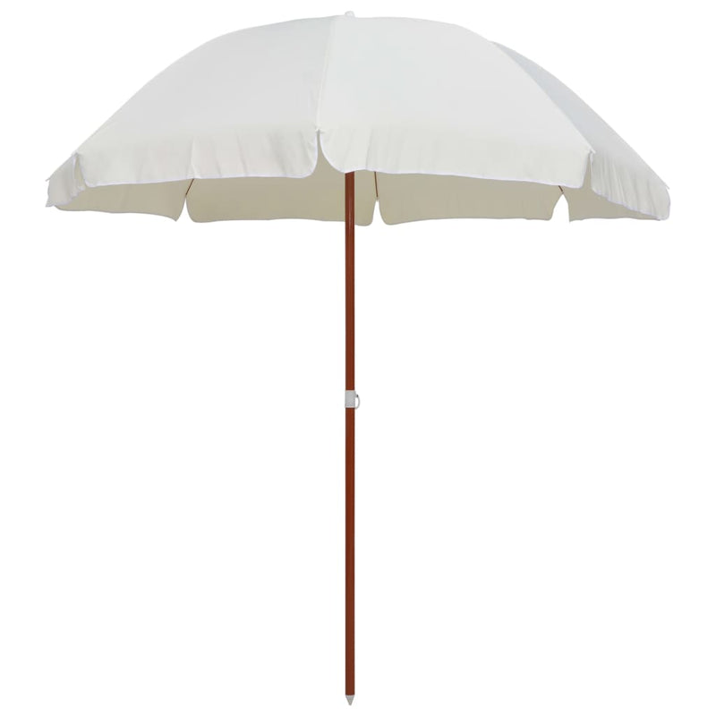vidaXL homokszínű napernyő acélrúddal 240 cm
