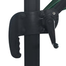 vidaXL zöld konzolos napernyő LED-del és alumínium rúddal 400 x 300 cm