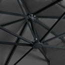 vidaXL antracit konzolos napernyő LED-del/alumínium rúddal 400x300 cm