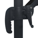 vidaXL fekete konzolos napernyő LED-del/alumínium rúddal 400 x 300 cm