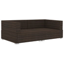 vidaXL 2 db barna moduláris polyrattan sarokfotel párnákkal