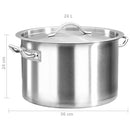 vidaXL rozsdamentes acél főzőedény 24 L 36 x 24 cm