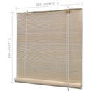 vidaXL 2 db természetes bambuszroló 120 x 160 cm