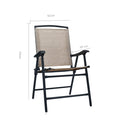 vidaXL 2 db tópszínű összecsukható kerti textilén szék