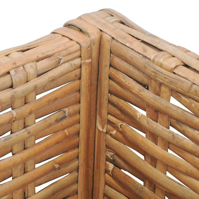 vidaXL természetes rattan sarokkanapé párnával