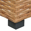 vidaXL természetes rattan sarokkanapé párnával