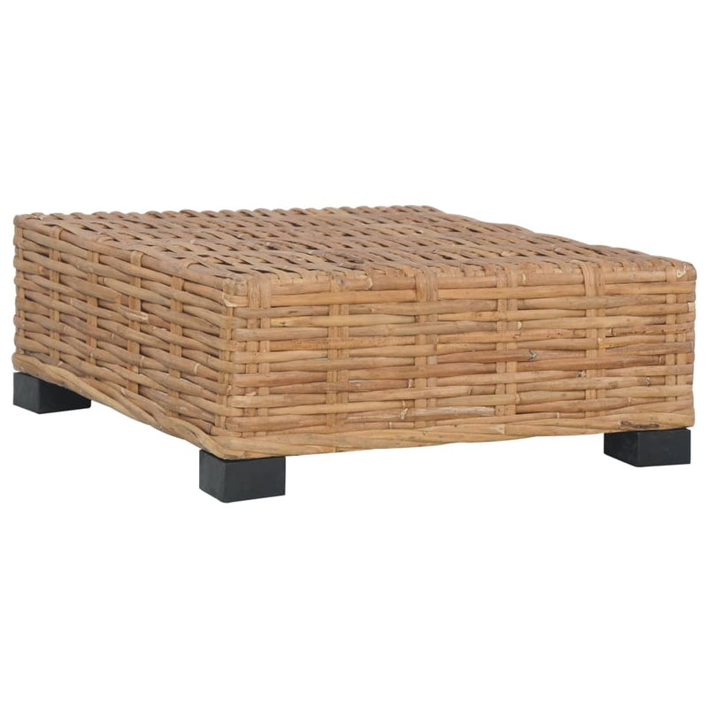 vidaXL természetes rattan lábtartó párnával