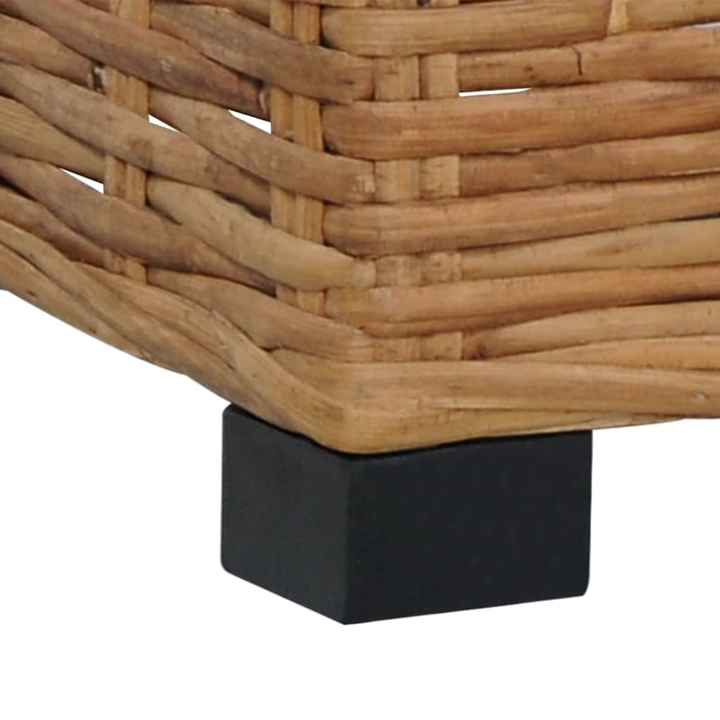 vidaXL természetes rattan lábtartó párnával