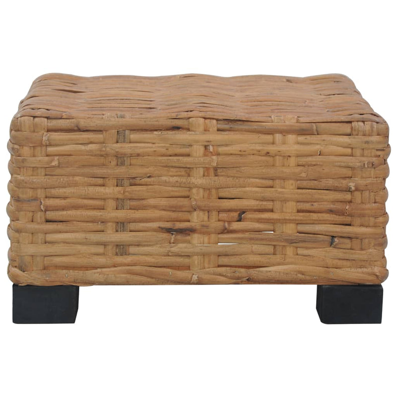 vidaXL természetes rattan dohányzóasztal 47 x 47 x 28 cm