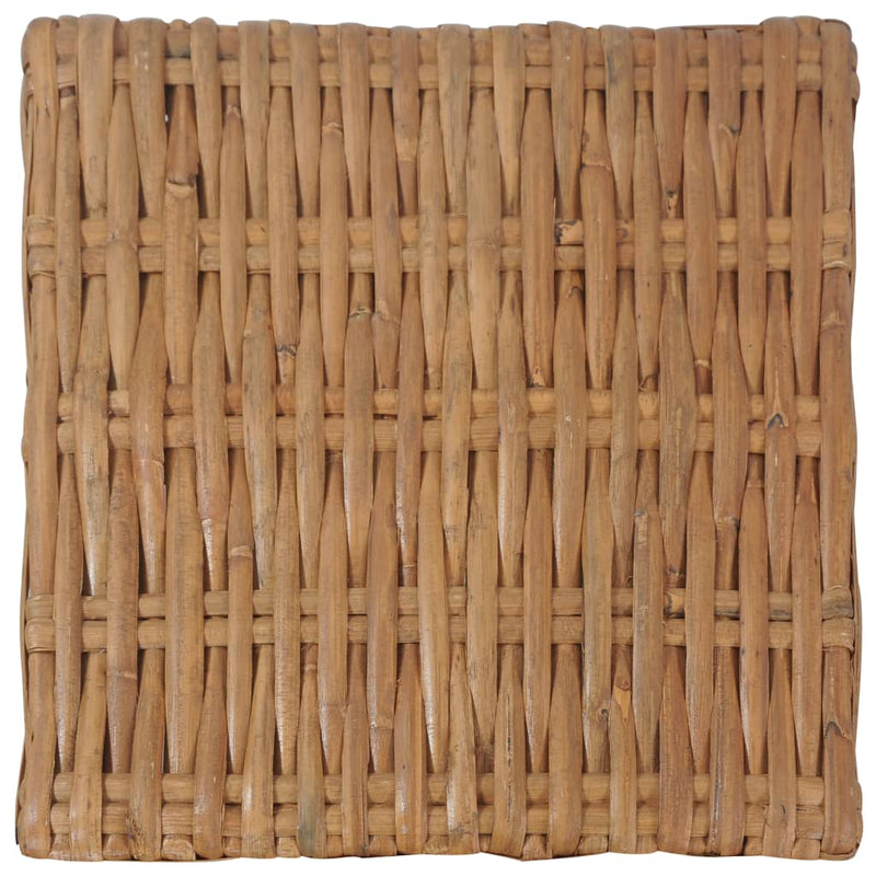 vidaXL természetes rattan dohányzóasztal 47 x 47 x 28 cm