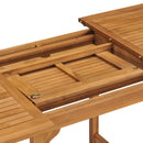 vidaXL kihúzható tömör tíkfa kerti asztal (110-160) x 80 x 75 cm