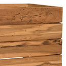 vidaXL újrahasznosított tíkfa és acél magaságyás 100 x 40 x 38 cm