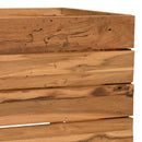 vidaXL újrahasznosított tíkfa és acél magaságyás 100 x 40 x 38 cm