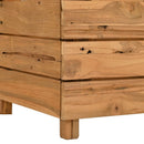 vidaXL újrahasznosított tíkfa és acél magaságyás 100 x 40 x 38 cm