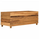 vidaXL újrahasznosított tíkfa és acél magaságyás 100 x 40 x 38 cm