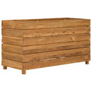 vidaXL újrahasznosított tíkfa és acél magaságyás 100 x 40 x 55 cm